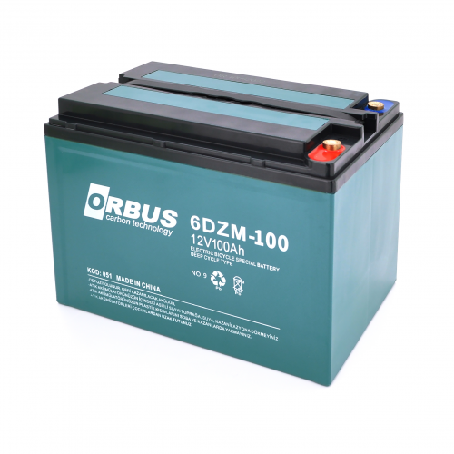 Аккумуляторная батарея ORBUS 6-DZM-100 12V AGM 100 Ah (REAL 65Ah ) (215 x 140 x 165) 16,5kg Q2/48