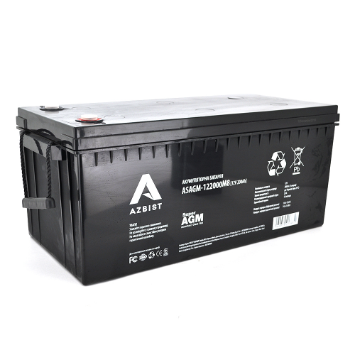 Аккумуляторная батарея ASBIST Super AGM ASAGM-122000M8, Black Case, 12V, 200Ah (522x240x219) Q1