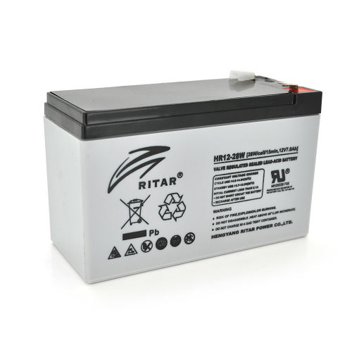 Аккумуляторная батарея RITAR AGM HR1228W, Gray Case, 12V, 7Ah (151x65x94) 2,17kg Q10420