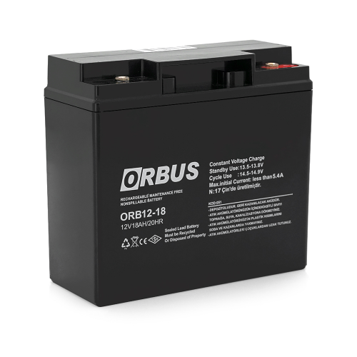 Аккумуляторная батарея ORBUS AGM ORB1218 12V, 18Ah (180x76x167) 5kg Q4/192