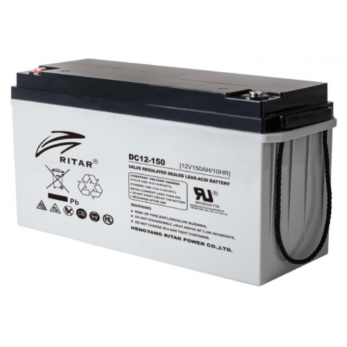 Аккумуляторная батарея RITAR AGM DC12-150, Gray Case, 12V, 150Ah (483х170х241) Q1/24