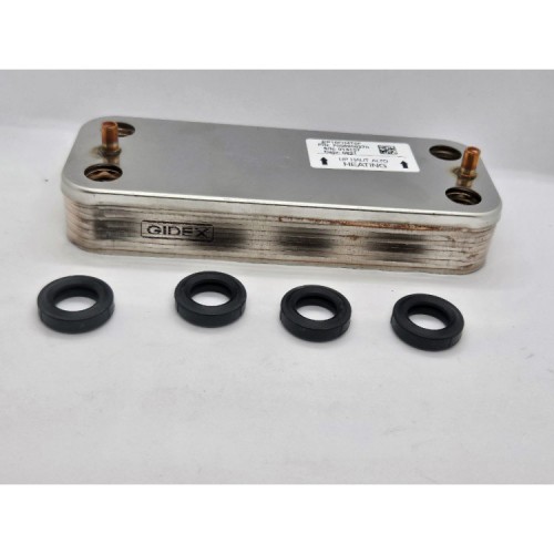 Теплообмінник пластинчастий ГВП Gidex (10 пластин) для газового котла Ferroli Divatech D, Bluehelix, Divacondens D 3980I000